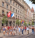 Bahnhofstrasse street on the Zurich Street Parade day