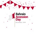 Bahrain Accession Day Vector Template Design Illustration