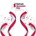 Bahrain Accession Day Vector Template Design Illustration