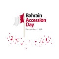 Bahrain Accession Day Vector Template Design Illustration