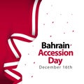 Bahrain Accession Day Vector Template Design Illustration