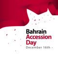 Bahrain Accession Day Vector Template Design Illustration