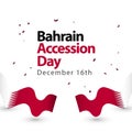 Bahrain Accession Day Vector Template Design Illustration