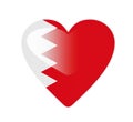 Bahrain 3D heart shaped flag Royalty Free Stock Photo