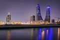 Bahrain financial harbour Royalty Free Stock Photo