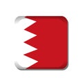 Bahrain flag button icon isolated on white background