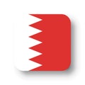 Rounded square vector flag of Bahrain Royalty Free Stock Photo