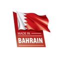 Bahrain flag, vector illustration on a white background