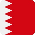 Bahrain Flag Vector Square Flat Icon Royalty Free Stock Photo