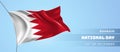 Bahrain happy national day greeting card, banner vector illustration
