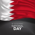 Bahrain happy national day greeting card, banner, vector illustration