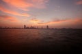 Bahrain skyline and beautiful clouds during sunset Royalty Free Stock Photo