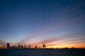 Bahrain skyline at blue hours after sunset Royalty Free Stock Photo