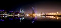 Bahrain skyline with Finacial Harbour building at night