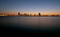 Bahrain skyline during sunset Royalty Free Stock Photo