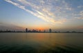 Bahrain Skyline during sunset Royalty Free Stock Photo