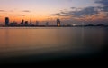 Bahrain Skyline at sunset Royalty Free Stock Photo