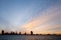 Bahrain skyline at sunset