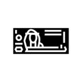 bahraini dinar bhd glyph icon vector illustration