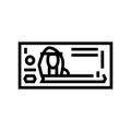 bahraini dinar bhd line icon vector illustration