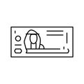 bahraini dinar bhd line icon vector illustration