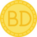 Bahraini dinar coin icon, currency of Bahrain Royalty Free Stock Photo