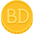 Bahraini dinar coin icon, currency of Bahrain Royalty Free Stock Photo
