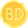 Bahraini dinar coin icon, currency of Bahrain Royalty Free Stock Photo