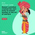 Banner design of queen of jhansi laxmibai