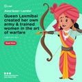 Banner design of queen of jhansi laxmibai