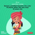 Banner design of queen of jhansi laxmibai