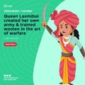 Banner design of queen of jhansi laxmibai