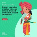 Banner design of queen of jhansi laxmibai