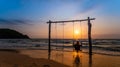 Sunrise in BAI SAO beach - Phu Quoc island - Vietnam Royalty Free Stock Photo