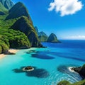 Baia do Sancho Beach do in Fernando de Noronha Island Exotic beach on Rocky shore in Rock Pools Coast Scenic