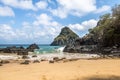 Baia dos Porcos Beach and Morro Dois Irmaos - Fernando de Noronha, Pernambuco, Brazil Royalty Free Stock Photo