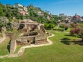 Archaeological Park of Baia, view over modern Baia