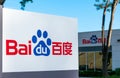 Baidu logo at Silicon Valley headquarters