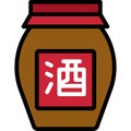 Baijiu icon ,Chinese New Year vector illustration