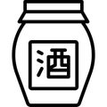 Baijiu icon ,Chinese New Year vector illustration