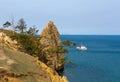 Baikal, the coast of Olkhon island near the village of Khuzhir Royalty Free Stock Photo