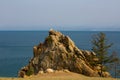 Baikal, the coast of Olkhon island near the village of Khuzhir Royalty Free Stock Photo