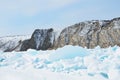 Baikal. The hummocks in front of cape Sagan Zaba