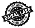 Baikal Lake Best Service Stamp with Grunge Style