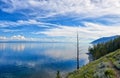 Baikal landscape. Deep blue lake