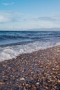 Baikal is the largest lake in Siberia and the world. Protected Baikal. The largest fresh water lake. vertical Royalty Free Stock Photo