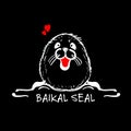 Baikal seal, sketch for your design