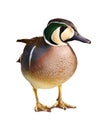 Baikal teal - anas formosa - Isolated Royalty Free Stock Photo
