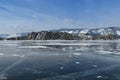 Baikal in winter. Baikal ice and nature. February 2018 Royalty Free Stock Photo