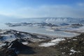 Baikal in winter. Baikal ice and nature. February 2018 Royalty Free Stock Photo